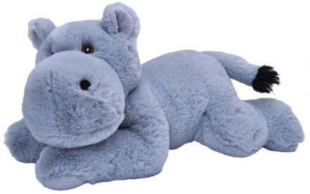Wild Republic Pluche grijze nijlpaarden knuffel 30 cm speelgoed