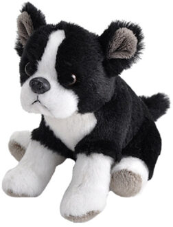 Wild Republic Pluche knuffel Boston Terrier hond van 13 cm - Knuffel huisdieren Multikleur