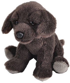 Wild Republic Pluche knuffel Bruine Labrador hond van 13 cm - Knuffel huisdieren