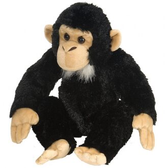 Wild Republic Pluche knuffel chimpansee - 30 cm - knuffels - speelgoed
