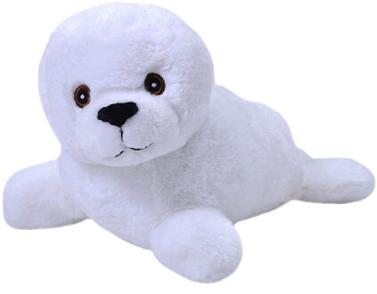 Wild Republic Pluche knuffel dier witte zeehond pup - 30 cm - zeehonden knuffels