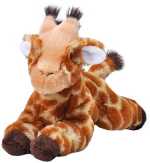Wild Republic Pluche knuffel dieren Eco-kins giraffe van 25 cm Multi
