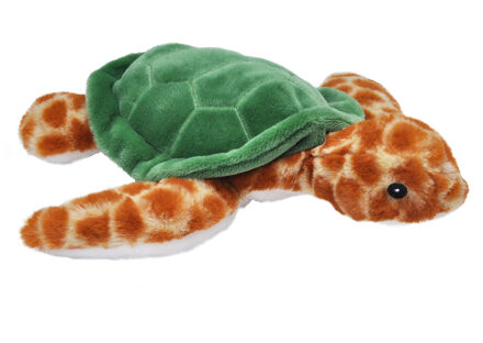 Wild Republic Pluche knuffel dieren Eco-kins zeeschildpad van 30 cm