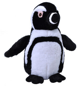 Wild Republic Pluche knuffel dieren Eco-kins zwartvoet pinguin van 30 cm