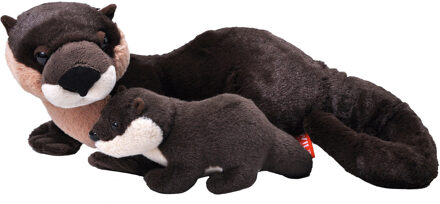 Wild Republic Pluche knuffel dieren familie rivier otters 36 cm Multi