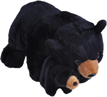 Wild Republic Pluche knuffel dieren familie zwarte beren 36 cm Multi
