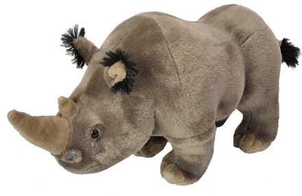 Wild Republic pluche knuffel neushoord - grijs - 35 cm - Dieren knuffels - Cadeau