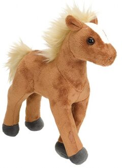Wild Republic Pluche knuffel paardje - bruin - 20 cm - Paarden speelgoed dieren