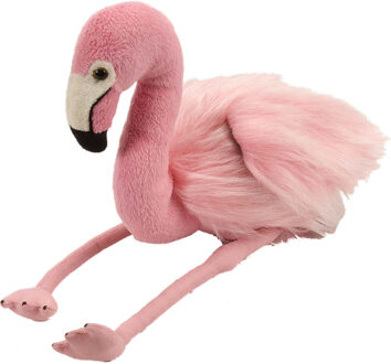 Wild Republic Pluche knuffel roze Flamingo van 20 cm Multi