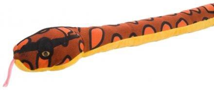 Wild Republic Pluche knuffel slang bruin/geel 137 cm