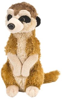 Wild Republic pluche knuffel stokstaartje - 20 cm - Meerkat - bruin - Knuffeldier