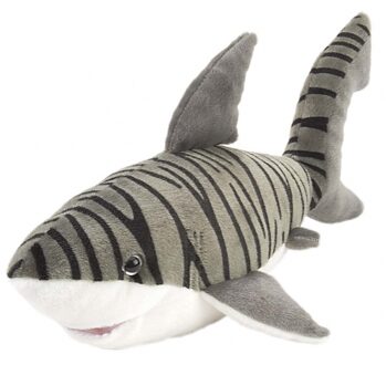 Wild Republic Pluche knuffel tijger haai - haaien/vissen - 38 cm Multi