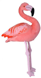 Wild Republic Pluche knuffel vogel - flamingo - roze - van 76 cm - tropische vogel