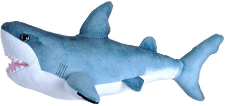 Wild Republic Pluche knuffel witte haai - haaien/vissen - 35 cm