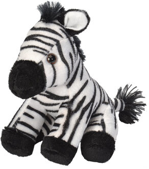 Wild Republic pluche knuffel Zebra - 13 cm - knuffeldier - Savanne dier Multi