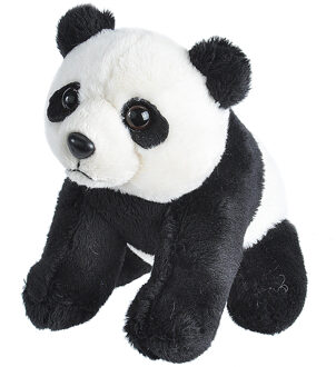 Wild Republic Pluche knuffel Zwart/witte Panda van 13 cm - Knuffeldier