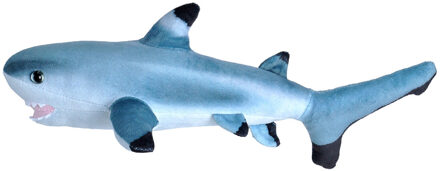 Wild Republic Pluche knuffel zwartpunt haai van 35 cm Multi