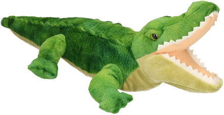 Wild Republic Pluche knuffeltje krokodil groen 38 cm