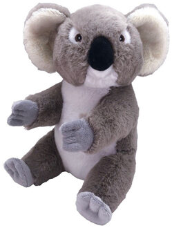 Wild Republic Pluche koala beer knuffel - 30 cm - Australische dieren - Koala beren knuffeldieren Grijs