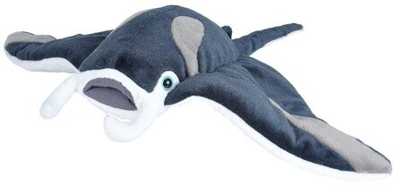 Wild Republic Pluche mantarog knuffel - 35 cm - Roggen Zeedieren knuffels Grijs