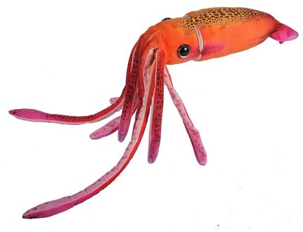 Wild Republic pluche octopus/inktvis knuffel - oranje - 38 cm - zeedieren knuffeldier