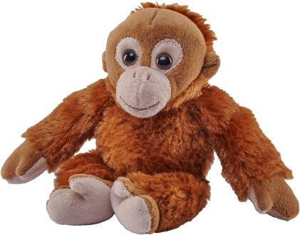 Wild Republic Pluche Orang Oetan knuffel - 13 cm - aap/apen knuffeldieren Multi