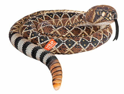 Wild Republic Pluche ratelslang knuffel - 152 cm - slangen - reptielen - bruin