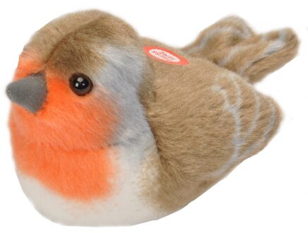 Wild Republic pluche roodborstje knuffel - 14 cm - Vogels - knuffels