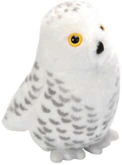 Wild Republic pluche sneeuwuil - vogel knuffel met geluid - 13 cm - Vogels dieren knuffels Wit