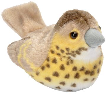 Wild Republic Pluche zanglijster knuffel - 13 cm - vogel knuffels - Speelgoed voor kinderen Multi