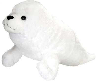 Wild Republic pluche zeehond knuffel - wit - 76 cm - knuffeldier - extra groot formaat