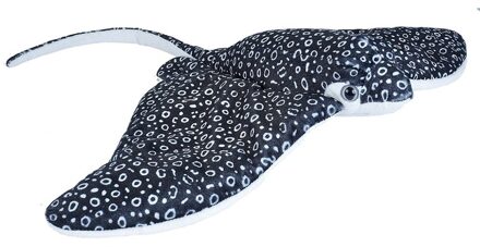 Wild Republic pluche zwarte adelaarsrog knuffel - 35 cm - roggen dieren