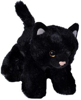 Wild Republic pluche zwarte poes - 18 cm