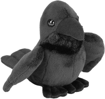 Wild Republic raaf/kraai knuffel - Pluche - 13 cm - vogels - knuffeldieren - vogelknuffels