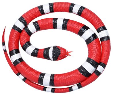 Wild Republic Scharlaken slang - Rubberen Slang - 117 cm - Halloween enge dieren Rood