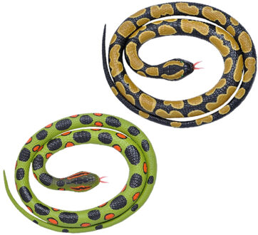 Wild Republic Setje van 2x rubberen nep/namaak slangen van 117 cm - Speelfiguren