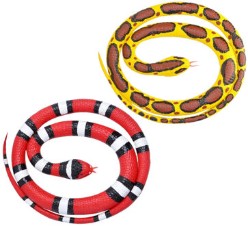 Wild Republic Setje van 2x rubberen nep/namaak slangen van 117 cm