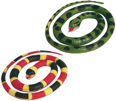 Wild Republic Setje van 2x rubberen nep/namaak slangen van 65 cm