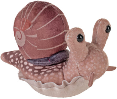 Wild Republic slak knuffel - pluche - bruin - 13 cm - weekdieren - knuffeldieren - slakken