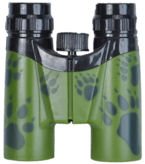 Wild Republic Speelgoed verrekijker - voor kinderen - beren klauwenprint - 12 x 11 cm Groen
