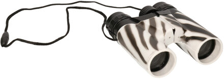 Wild Republic Speelgoed verrekijker - voor kinderen - zebraprint - 12 x 11 cm