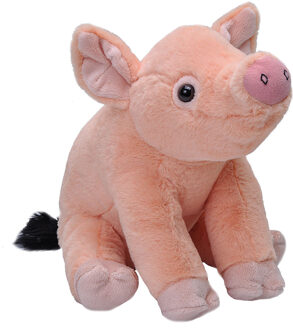 Wild Republic Varken/biggetje knuffel - pluche - roze - 30 cm - boerderij knuffel - knuffeldieren
