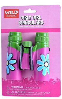 Wild Republic Verrekijker - bloemenprint - speelgoed - 23 cm Roze