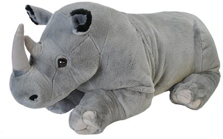 Wild Republic Wild Repblic Pluche - neushoorn knuffel dier - grijs - 76 cm - wilde dieren thema - wildernis