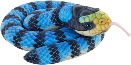 Wild Republic zeeslang - pluche - blauw - 91 cm - reptiel - slangen - knuffeldier