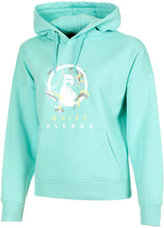 Wild Sketchy Sweater Met Capuchon Dames turkoois - XS