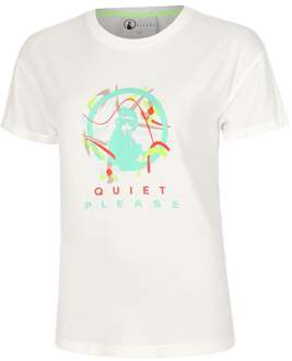 Wild Sketchy T-shirt Dames-Wit,Veelkleurig - M