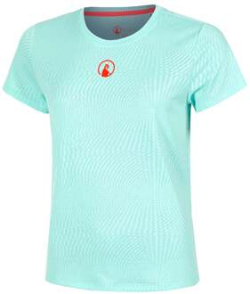 Wild Spin T-shirt Dames-Turkoois,Rood - XS