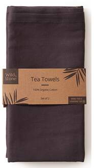 Wild & Stone Biologisch Katoenen Theedoeken Set - Leisteengrijs