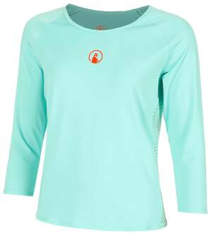 Wild Stripes Longsleeve Dames-Turkoois,Rood